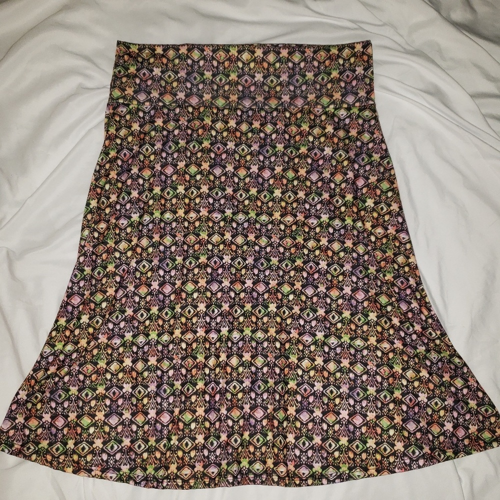 Lularoe 2xl Azure Black With Multicolored A Line - image 1